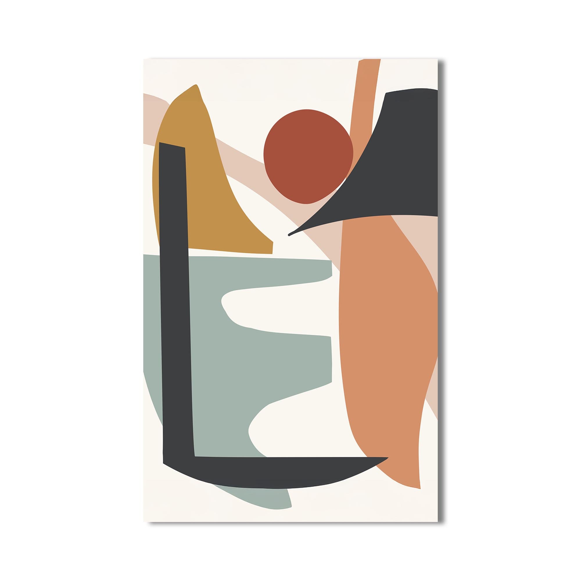 Abstract Motion Shapes – Bohemian Tempered Glass Wall Art