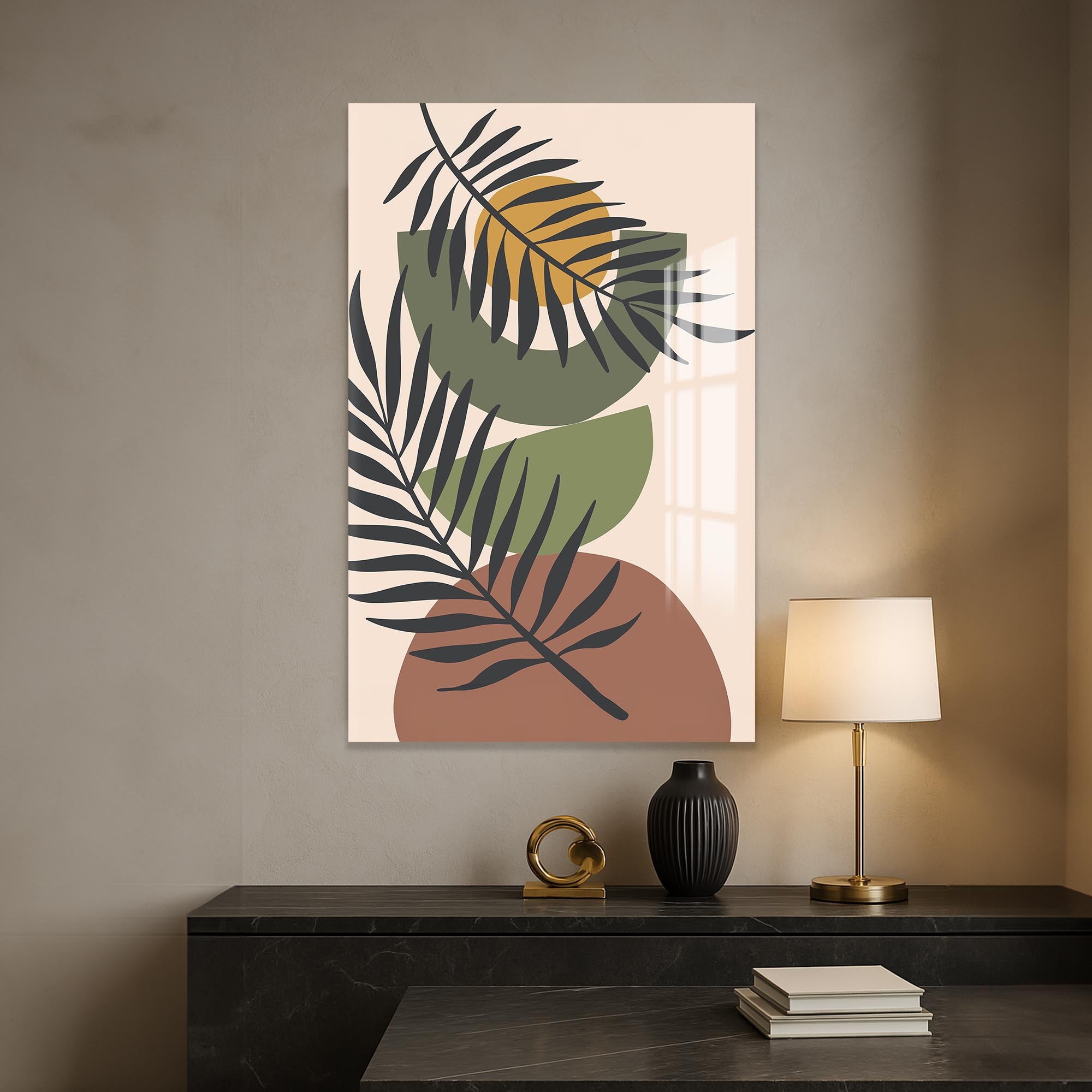 Tropical Balance – Bohemian Tempered Glass Wall Art