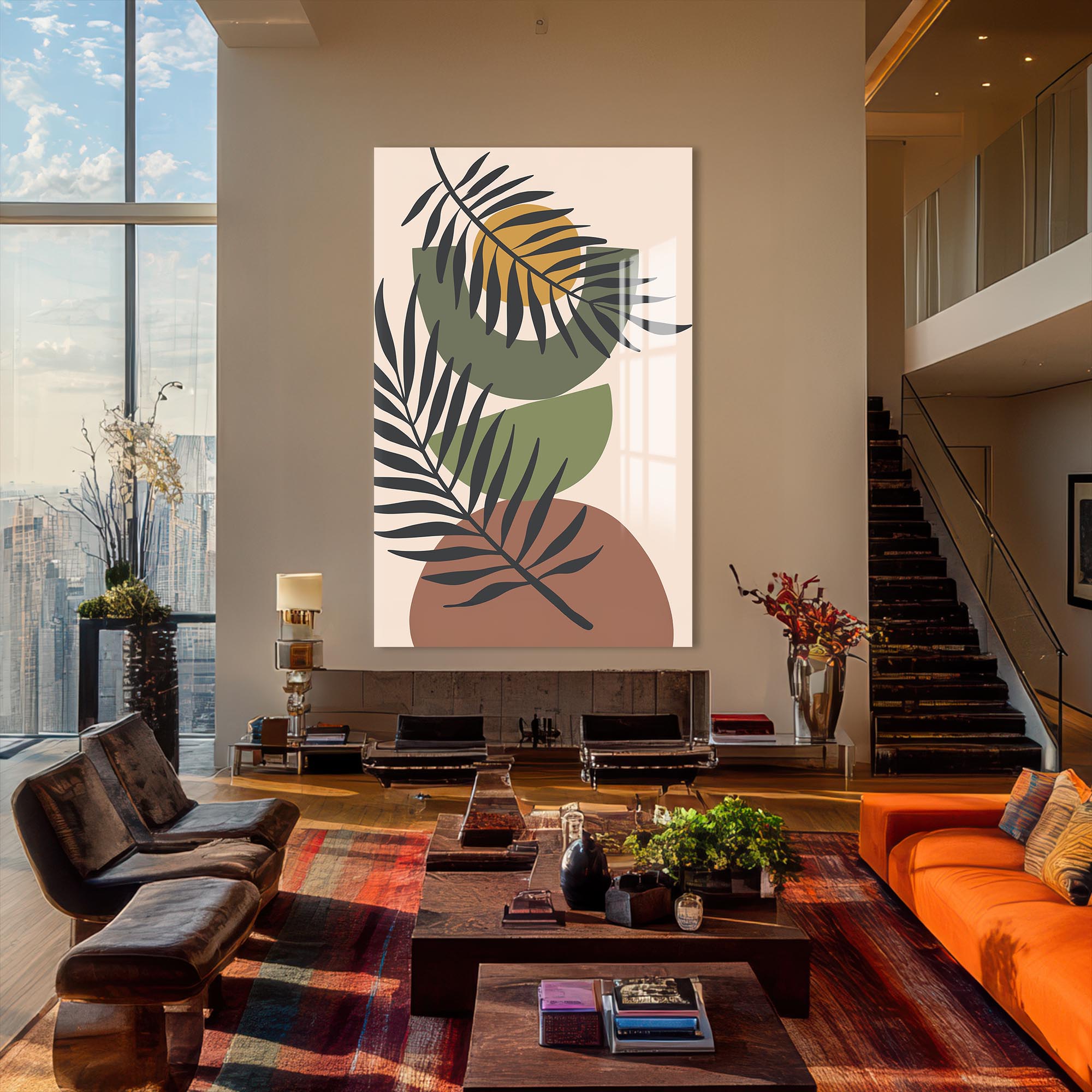 Tropical Balance – Bohemian Tempered Glass Wall Art