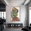 Artronauts Glass Print S | 72x46 cm | 28.3"x18.1" / Walnut Tropical Balance – Bohemian Tempered Glass Wall Art