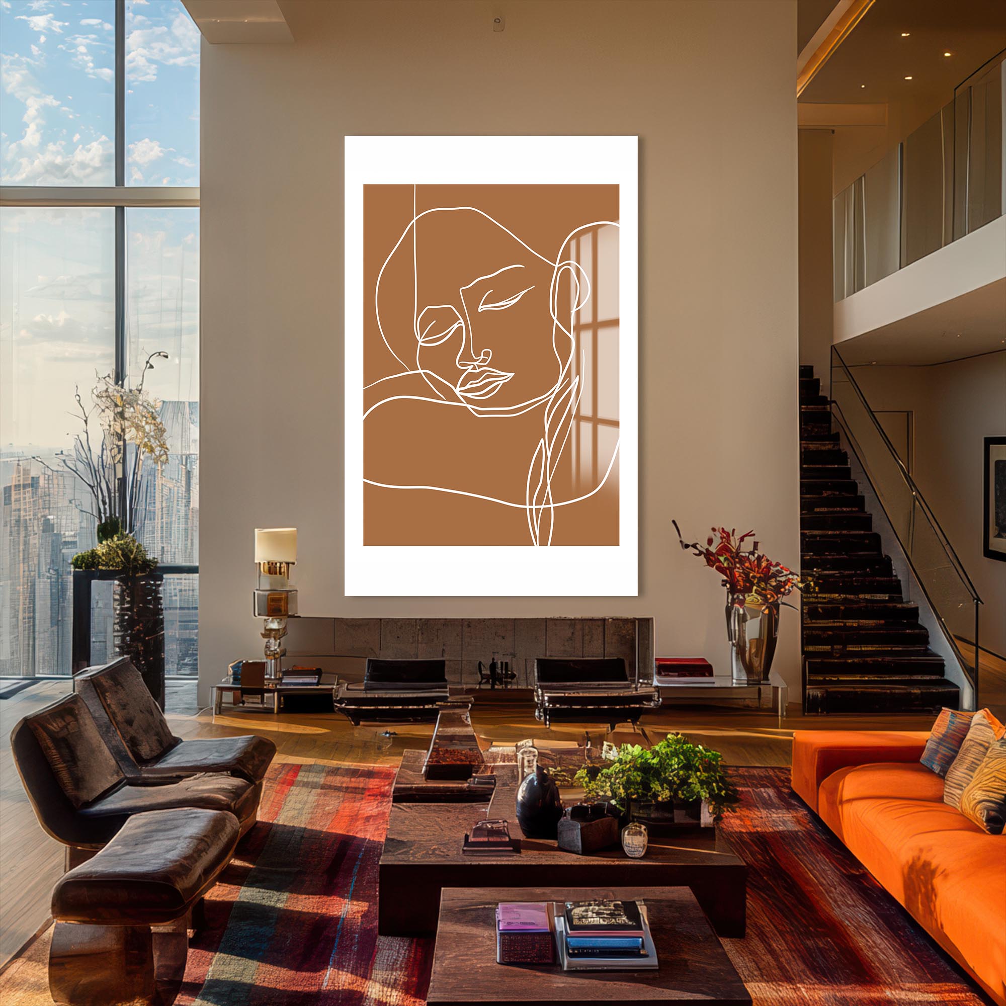 Artronauts Glass Print Contour Serenity– Bohemian Tempered Glass Wall Art