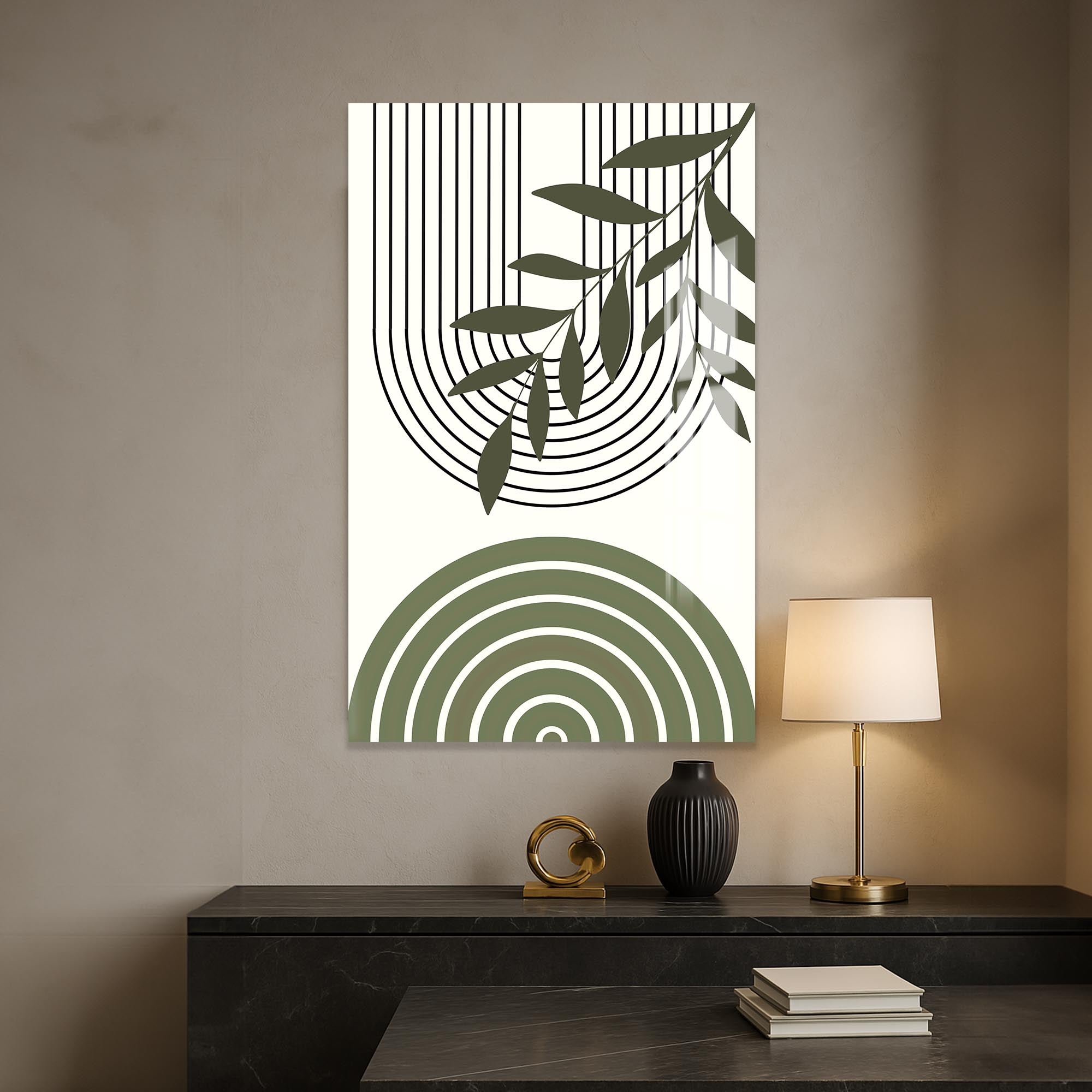 Botanical Arches Duo – Bohemian Tempered Glass Wall Art