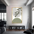 Artronauts Glass Print S | 72x46 cm | 28.3"x18.1" / Gold Botanical Arches Duo – Bohemian Tempered Glass Wall Art