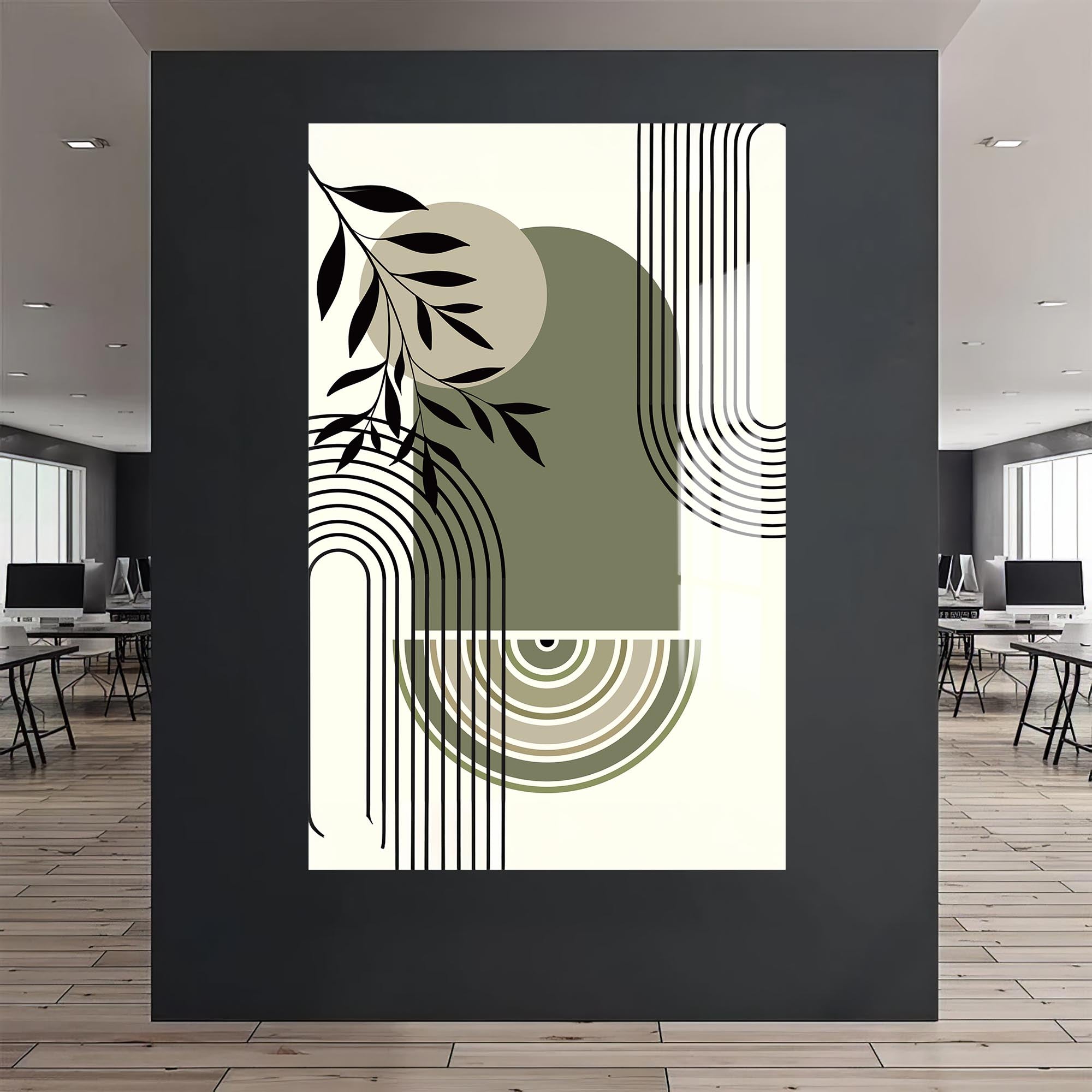 Artronauts Glass Print Olive Arc Harmony– Bohemian Tempered Glass Wall Art