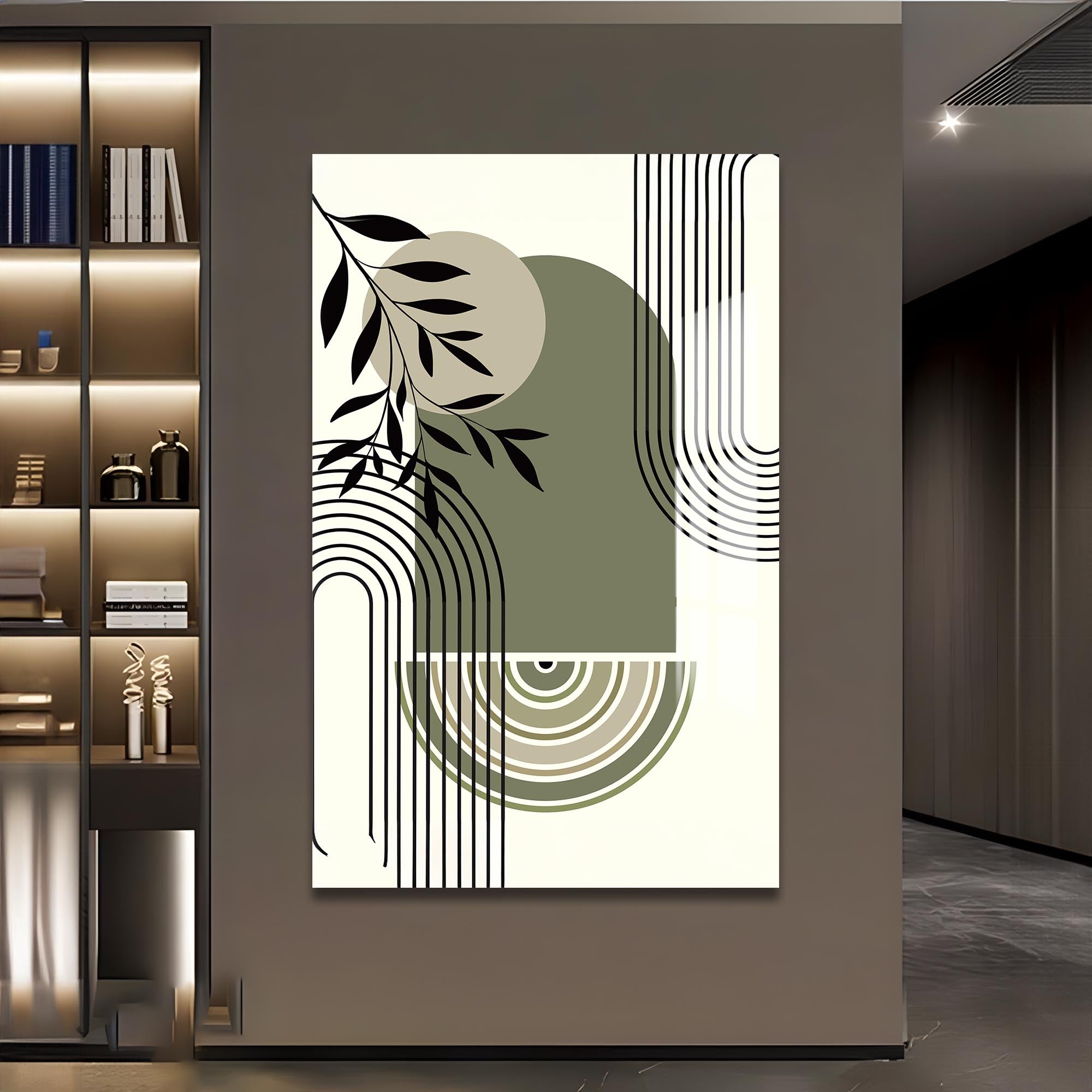 Artronauts Glass Print Olive Arc Harmony– Bohemian Tempered Glass Wall Art