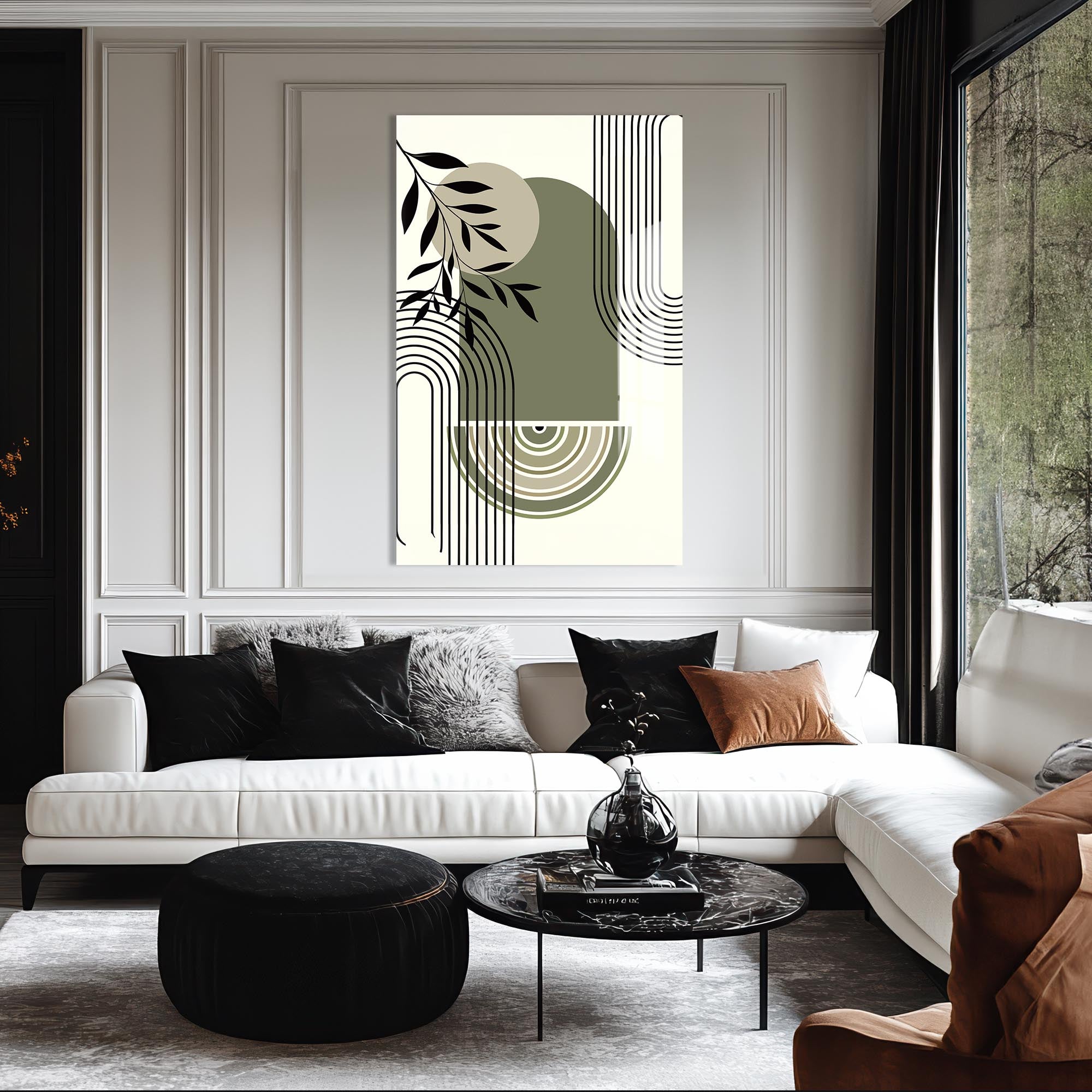 Artronauts Glass Print Olive Arc Harmony– Bohemian Tempered Glass Wall Art