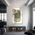 Artronauts Glass Print S | 72x46 cm | 28.3"x18.1" / Gold Olive Arc Harmony– Bohemian Tempered Glass Wall Art