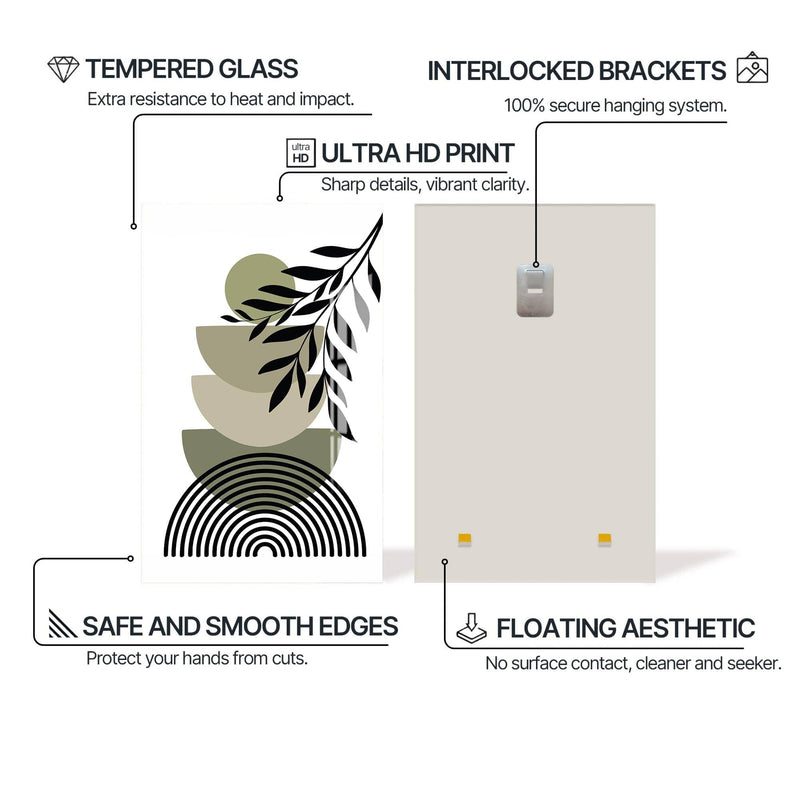 Artronauts Glass Print Botanical Balance– Bohemian Tempered Glass Wall Art