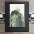 Artronauts Glass Print Sage Sunrise Peaks– Bohemian Tempered Glass Wall Art