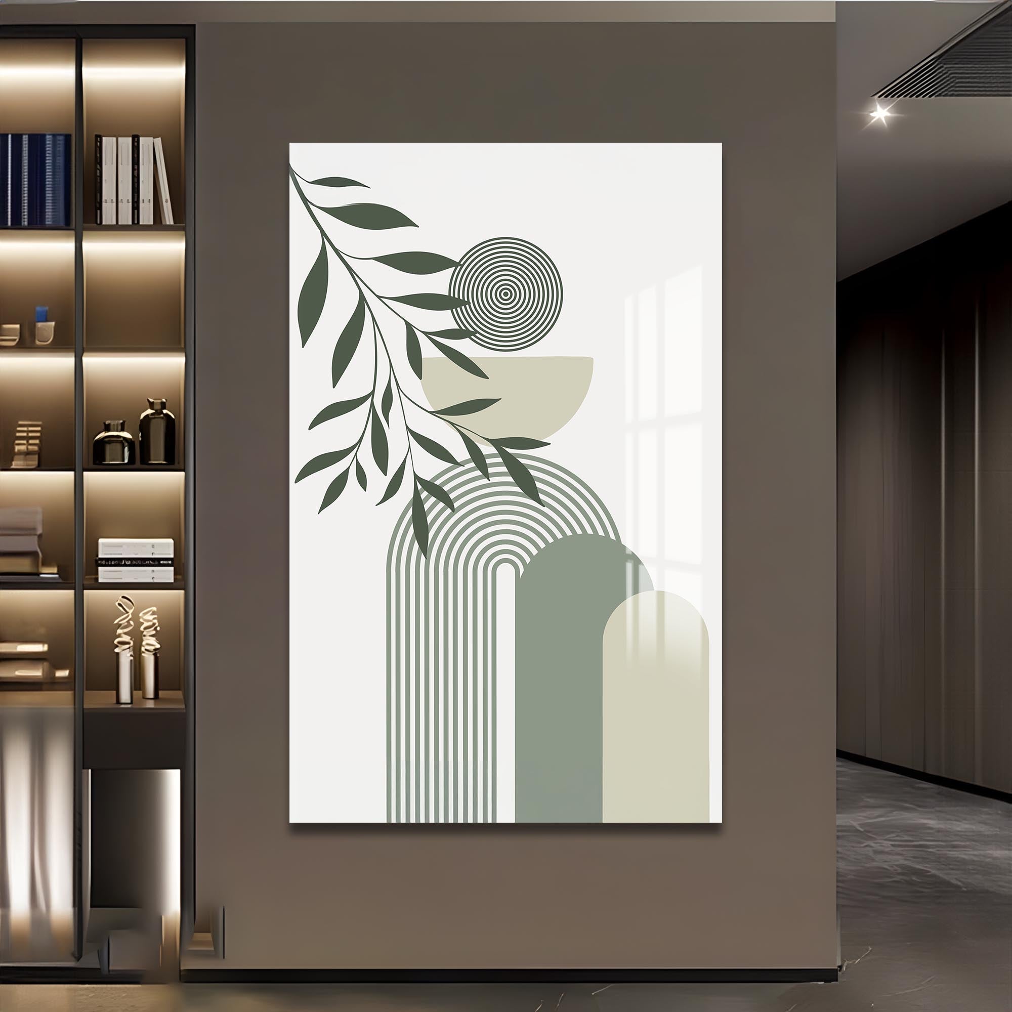 Arc Rhythm Botanical– Bohemian Tempered Glass Wall Art