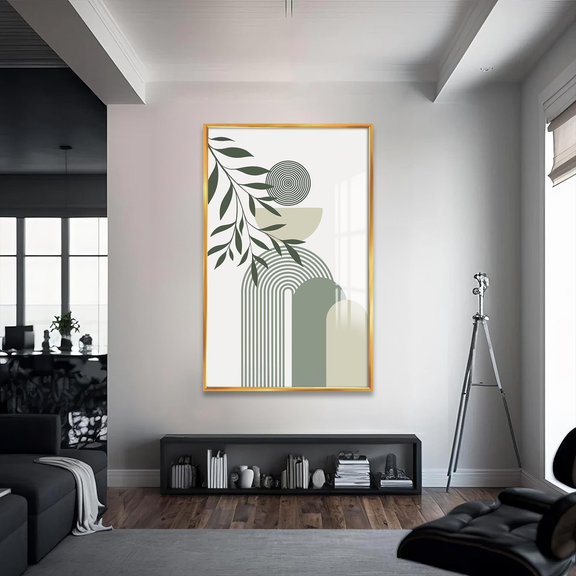 Arc Rhythm Botanical– Bohemian Tempered Glass Wall Art