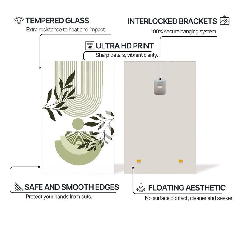 Artronauts Glass Print Verdant Flow– Bohemian Tempered Glass Wall Art
