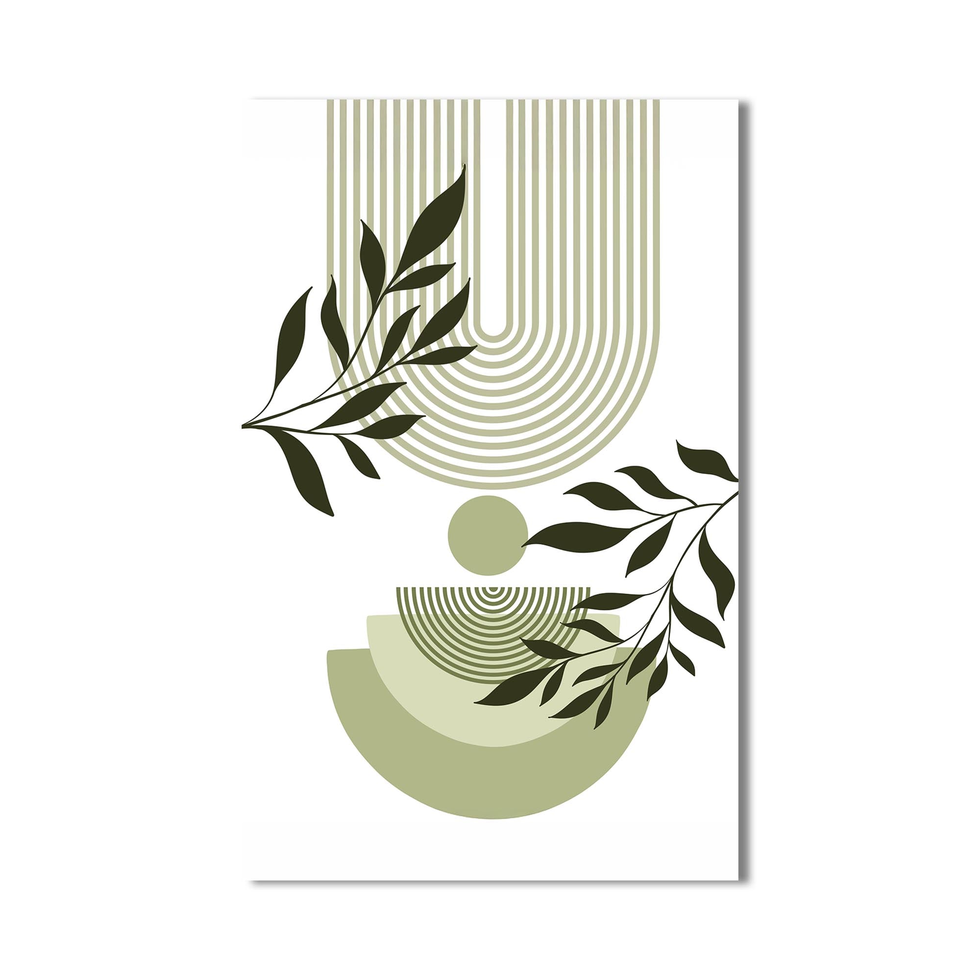 Verdant Flow– Bohemian Tempered Glass Wall Art