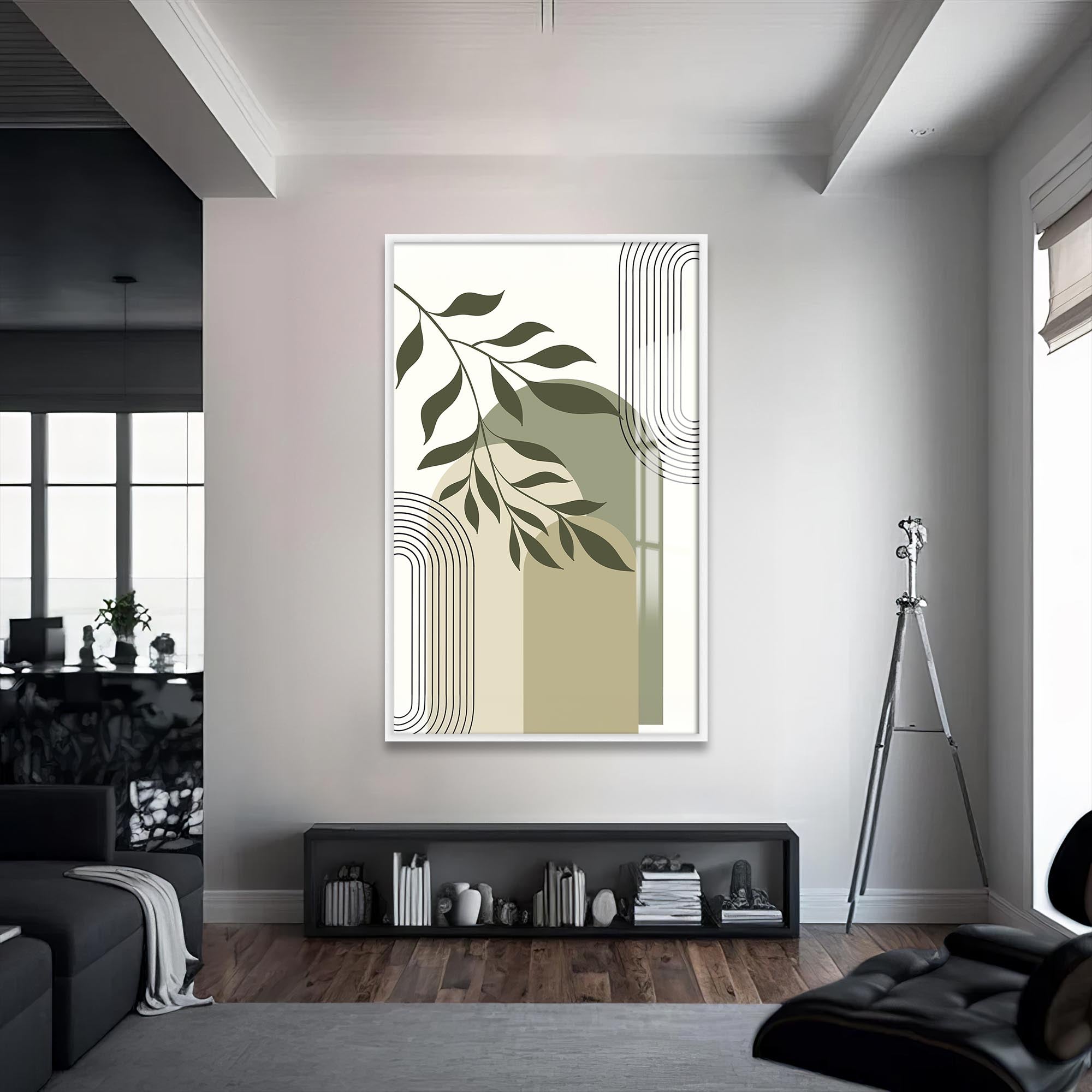 Artronauts Glass Print S | 72x46 cm | 28.3"x18.1" / White Garden Arc Composition– Bohemian Tempered Glass Wall Art