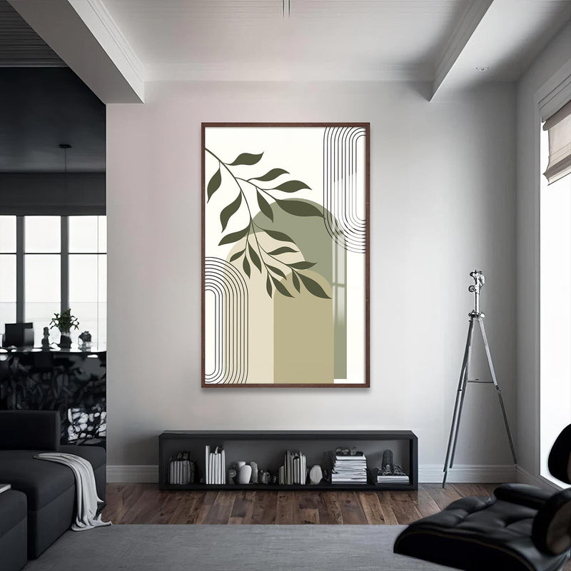 Artronauts Glass Print S | 72x46 cm | 28.3"x18.1" / Walnut Garden Arc Composition– Bohemian Tempered Glass Wall Art