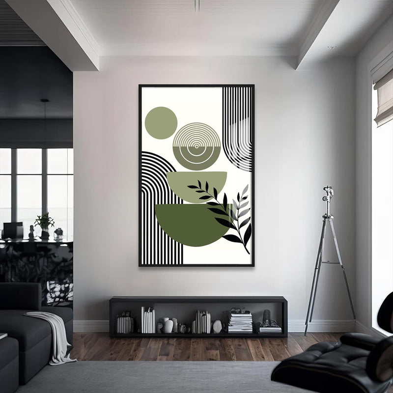 Artronauts Glass Print S | 72x46 cm | 28.3"x18.1" / Black Tropical Colour Drift– Bohemian Tempered Glass Wall Art