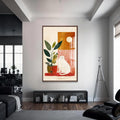 Artronauts Glass Print Sunny Garden Cat– Bohemian Tempered Glass Wall Art