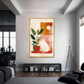 Artronauts Glass Print Sunny Garden Cat– Bohemian Tempered Glass Wall Art