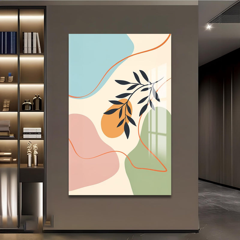 Artronauts Glass Print Peach Twin Bloom– Bohemian Tempered Glass Wall Art