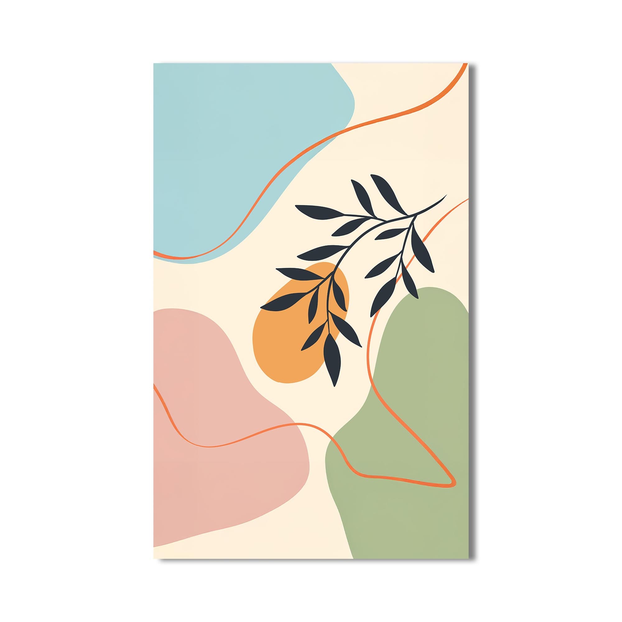 Peach Twin Bloom– Bohemian Tempered Glass Wall Art