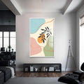 Artronauts Glass Print S | 72x46 cm | 28.3"x18.1" / White Peach Twin Bloom– Bohemian Tempered Glass Wall Art
