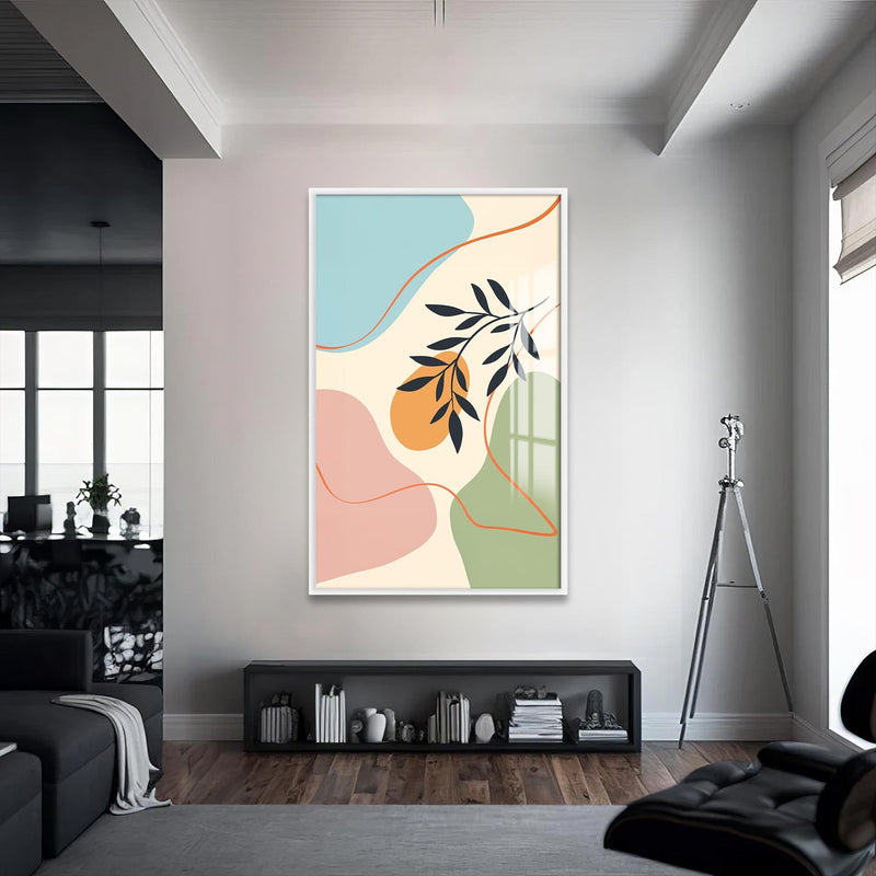 Artronauts Glass Print S | 72x46 cm | 28.3"x18.1" / White Peach Twin Bloom– Bohemian Tempered Glass Wall Art