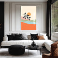 Artronauts Glass Print Golden Single Bloom– Bohemian Tempered Glass Wall Art