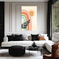 Artronauts Glass Print Pastel Leaf Drift– Bohemian Tempered Glass Wall Art
