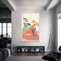 Artronauts Glass Print S | 72x46 cm | 28.3"x18.1" / White Earthy Horizon– Bohemian Tempered Glass Wall Art