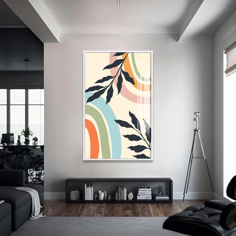 Artronauts Glass Print S | 72x46 cm | 28.3"x18.1" / White Rainbow Botanica– Bohemian Tempered Glass Wall Art