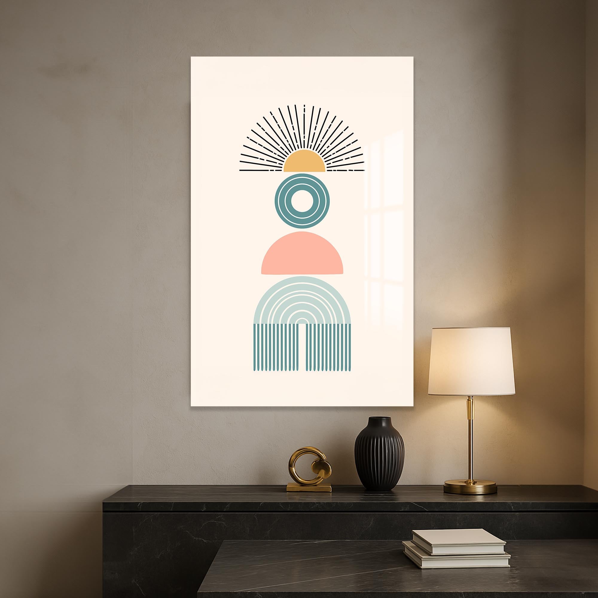 Desert Arches– Bohemian Tempered Glass Wall Art