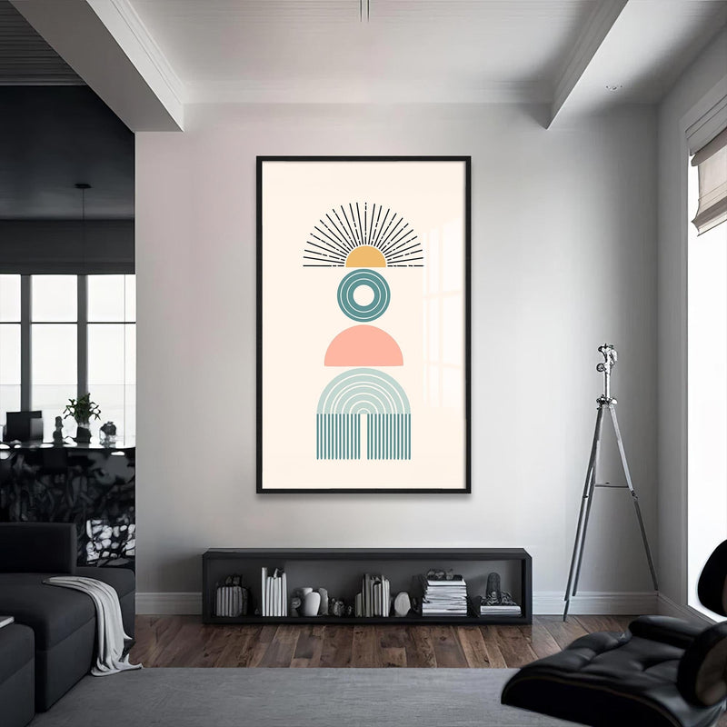 Artronauts Glass Print S | 72x46 cm | 28.3"x18.1" / Black Desert Arches– Bohemian Tempered Glass Wall Art