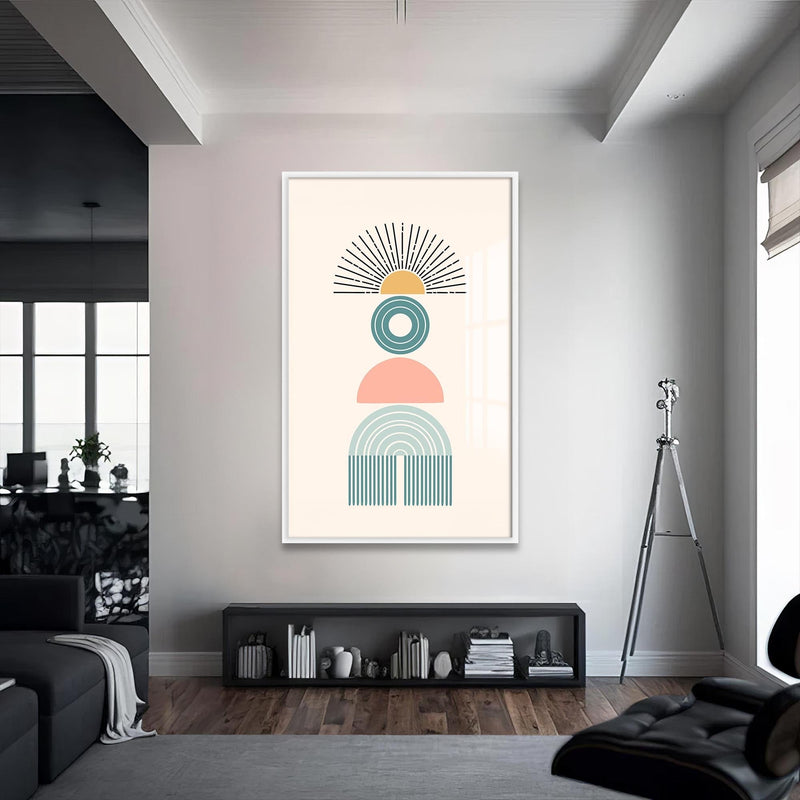 Artronauts Glass Print S | 72x46 cm | 28.3"x18.1" / White Desert Arches– Bohemian Tempered Glass Wall Art