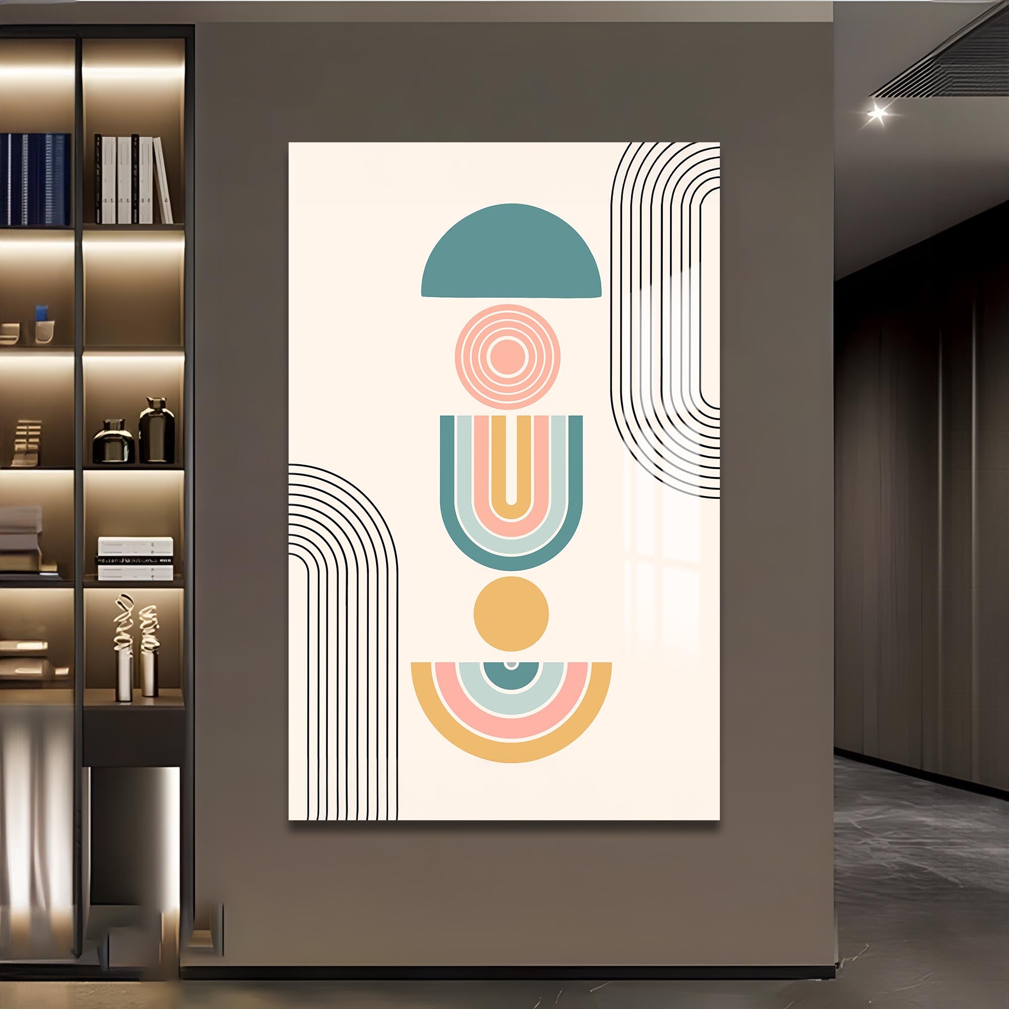 Terracotta Steps– Bohemian Tempered Glass Wall Art