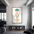 Artronauts Glass Print S | 72x46 cm | 28.3"x18.1" / Black Terracotta Steps– Bohemian Tempered Glass Wall Art