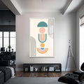 Artronauts Glass Print S | 72x46 cm | 28.3"x18.1" / White Terracotta Steps– Bohemian Tempered Glass Wall Art