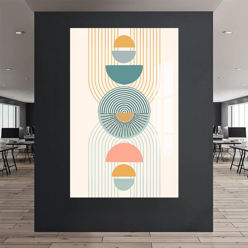 Artronauts Glass Print Sunburst Totem– Bohemian Tempered Glass Wall Art