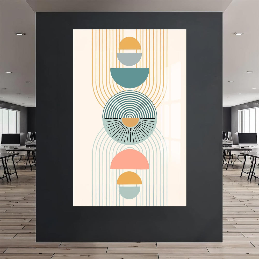 Artronauts Glass Print Sunburst Totem– Bohemian Tempered Glass Wall Art