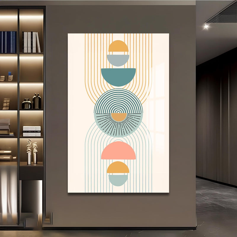 Artronauts Glass Print Sunburst Totem– Bohemian Tempered Glass Wall Art