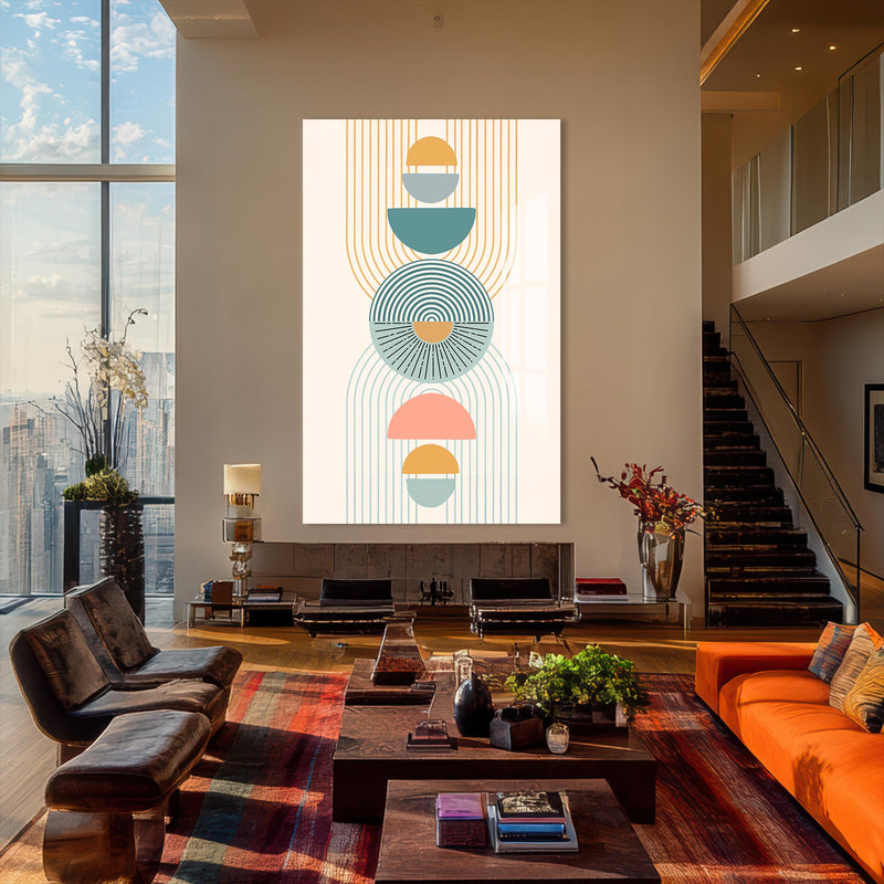 Artronauts Glass Print Sunburst Totem– Bohemian Tempered Glass Wall Art