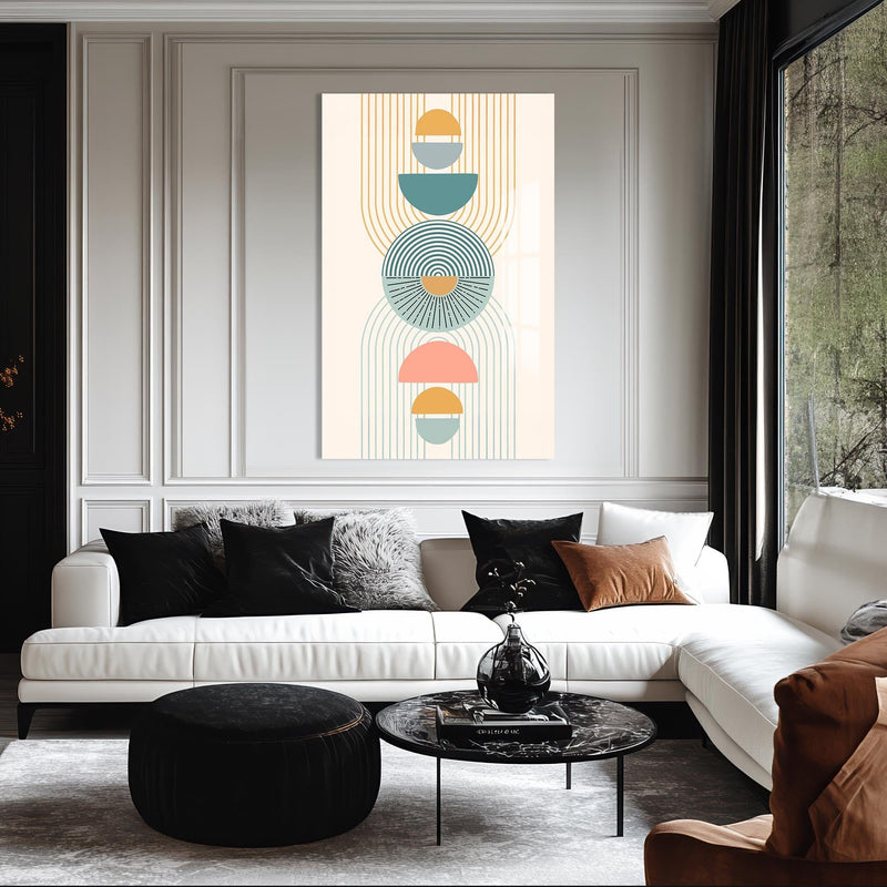Artronauts Glass Print Sunburst Totem– Bohemian Tempered Glass Wall Art