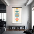 Artronauts Glass Print S | 72x46 cm | 28.3"x18.1" / Black Sunburst Totem– Bohemian Tempered Glass Wall Art