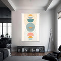 Artronauts Glass Print S | 72x46 cm | 28.3"x18.1" / White Sunburst Totem– Bohemian Tempered Glass Wall Art