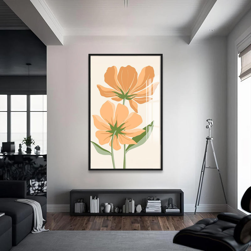 Artronauts Glass Print S | 72x46 cm | 28.3"x18.1" / Black Modern Totem– Bohemian Tempered Glass Wall Art