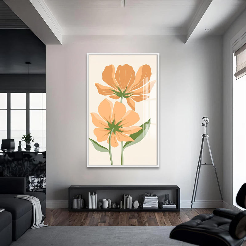 Artronauts Glass Print S | 72x46 cm | 28.3"x18.1" / White Modern Totem– Bohemian Tempered Glass Wall Art
