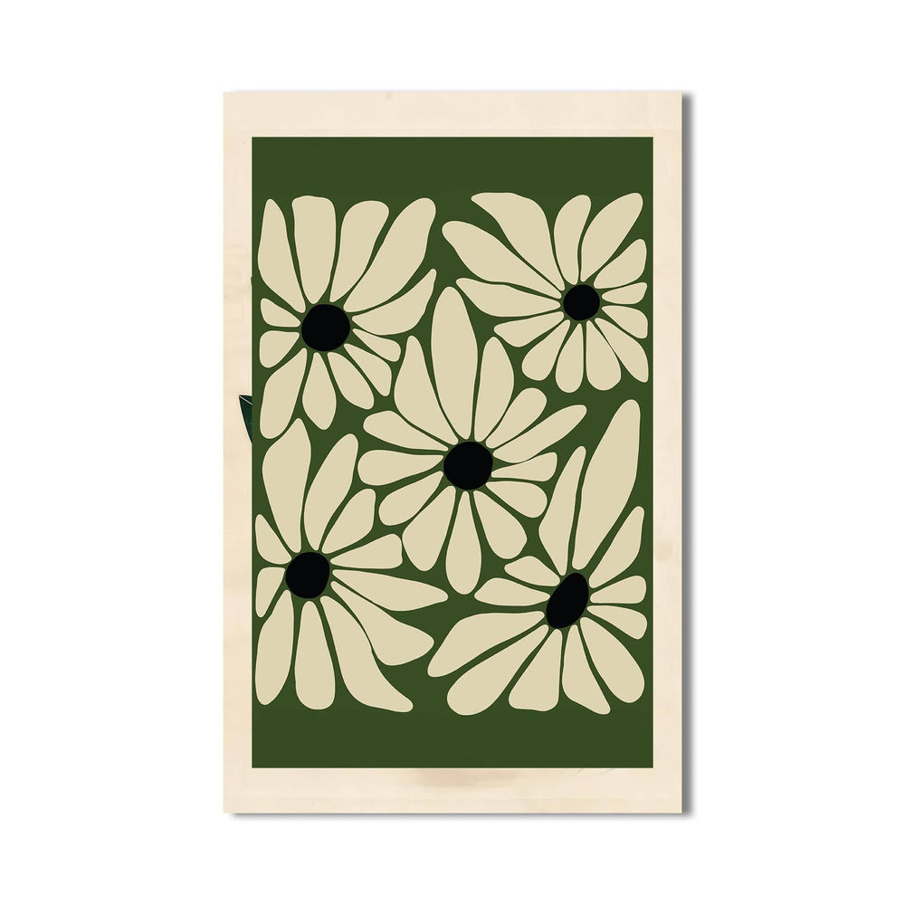 Artronauts Glass Print Olive Bloom Pattern– Bohemian Tempered Glass Wall Art