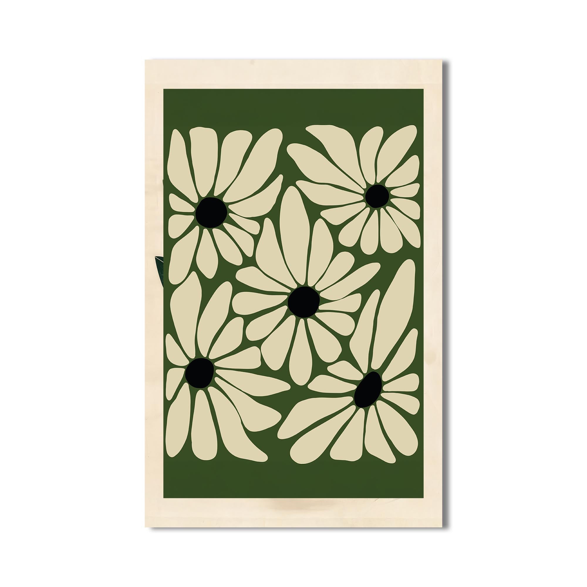 Artronauts Glass Print Olive Bloom Pattern– Bohemian Tempered Glass Wall Art