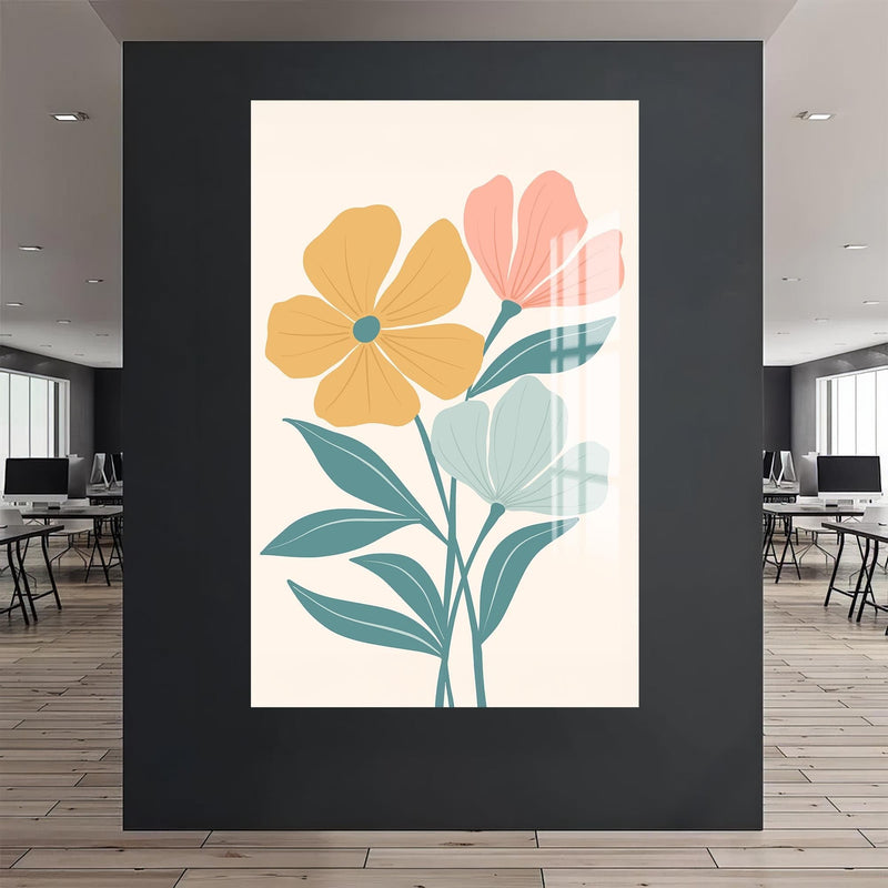 Artronauts Glass Print Soft Garden Harmony– Bohemian Tempered Glass Wall Art