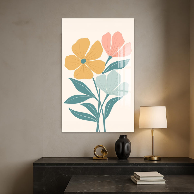 Artronauts Glass Print Soft Garden Harmony– Bohemian Tempered Glass Wall Art