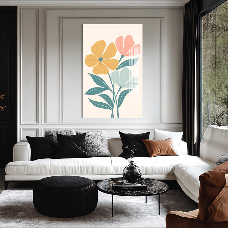 Artronauts Glass Print Soft Garden Harmony– Bohemian Tempered Glass Wall Art